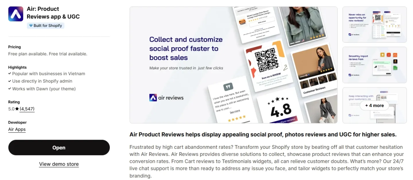 Air Reviews screenshot