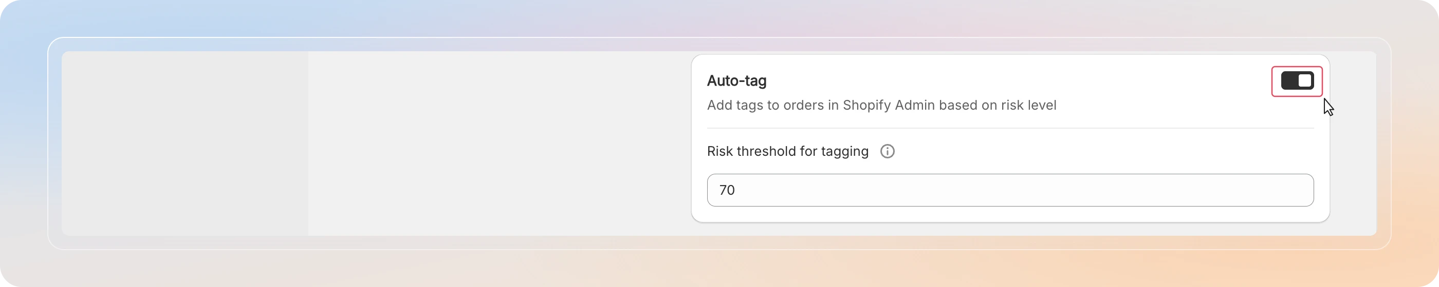Auto-tag high-risk orders