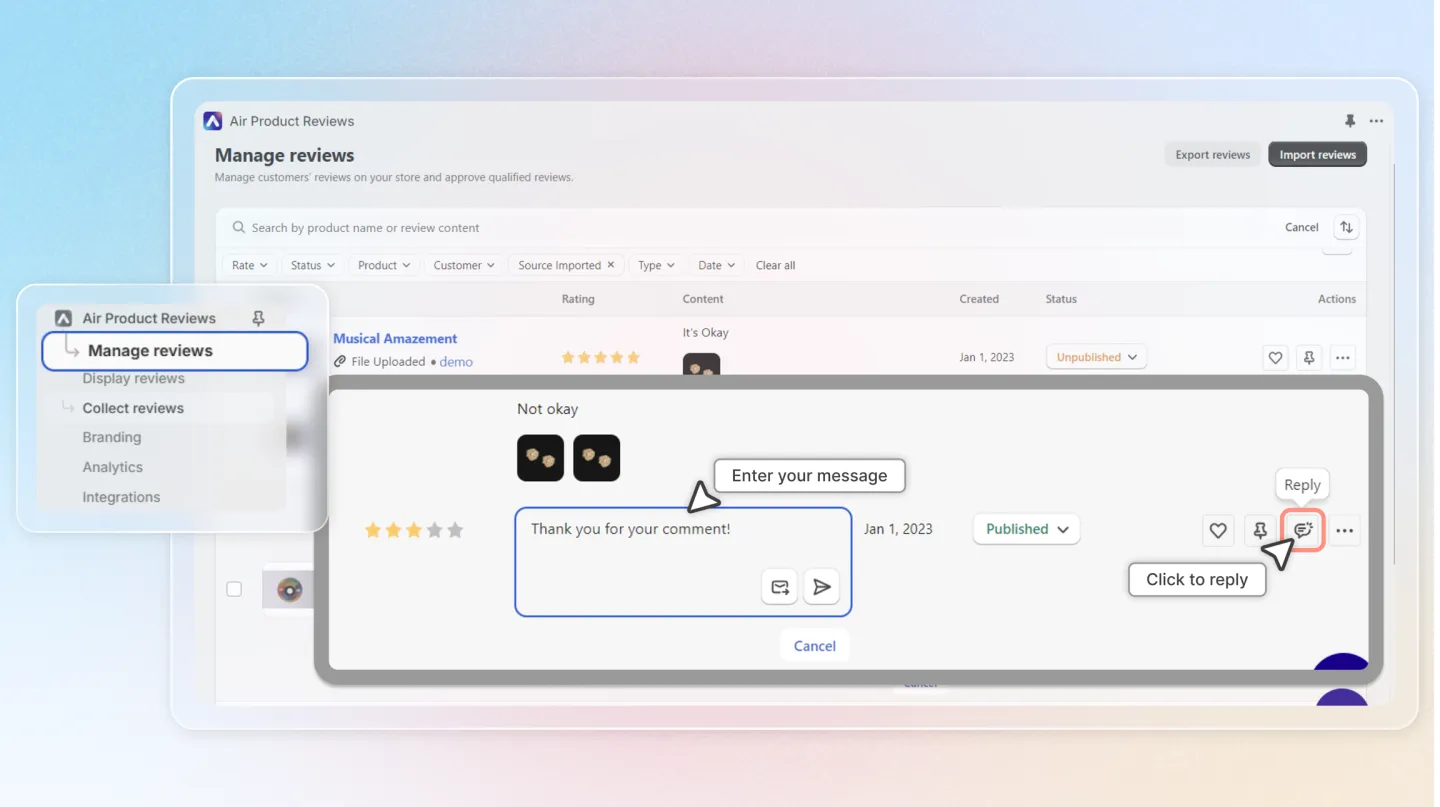 Air Reviews screenshot