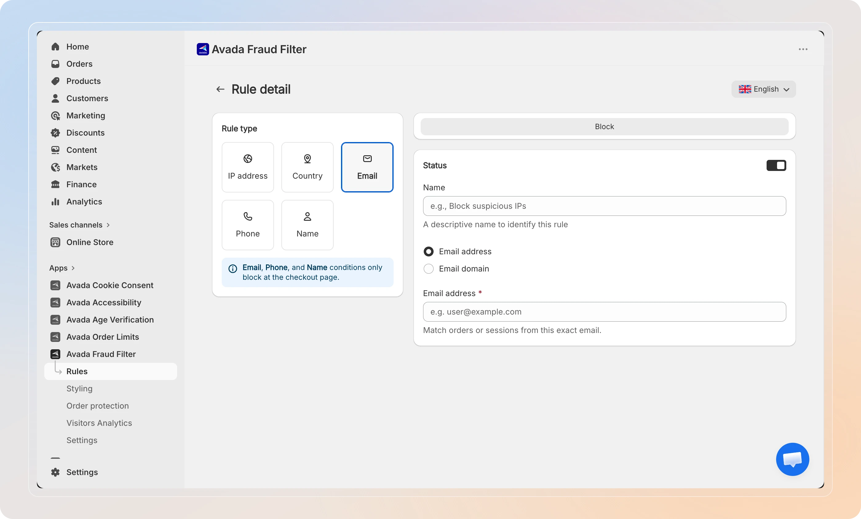 Block by email