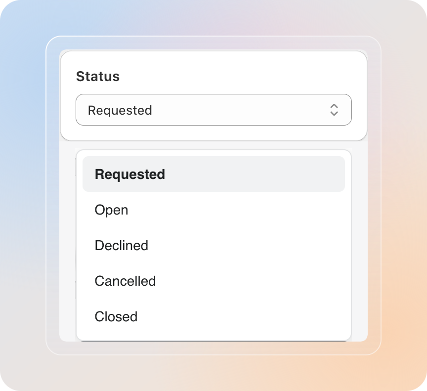 Update request status
