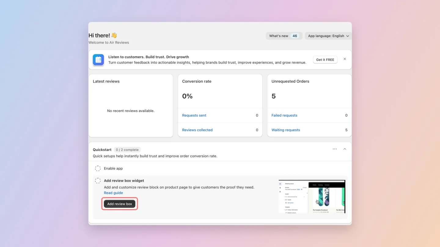 Air Reviews screenshot