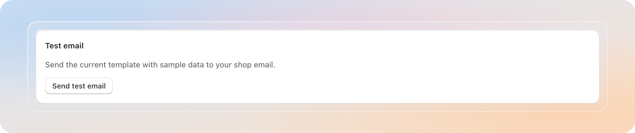 Send a test email
