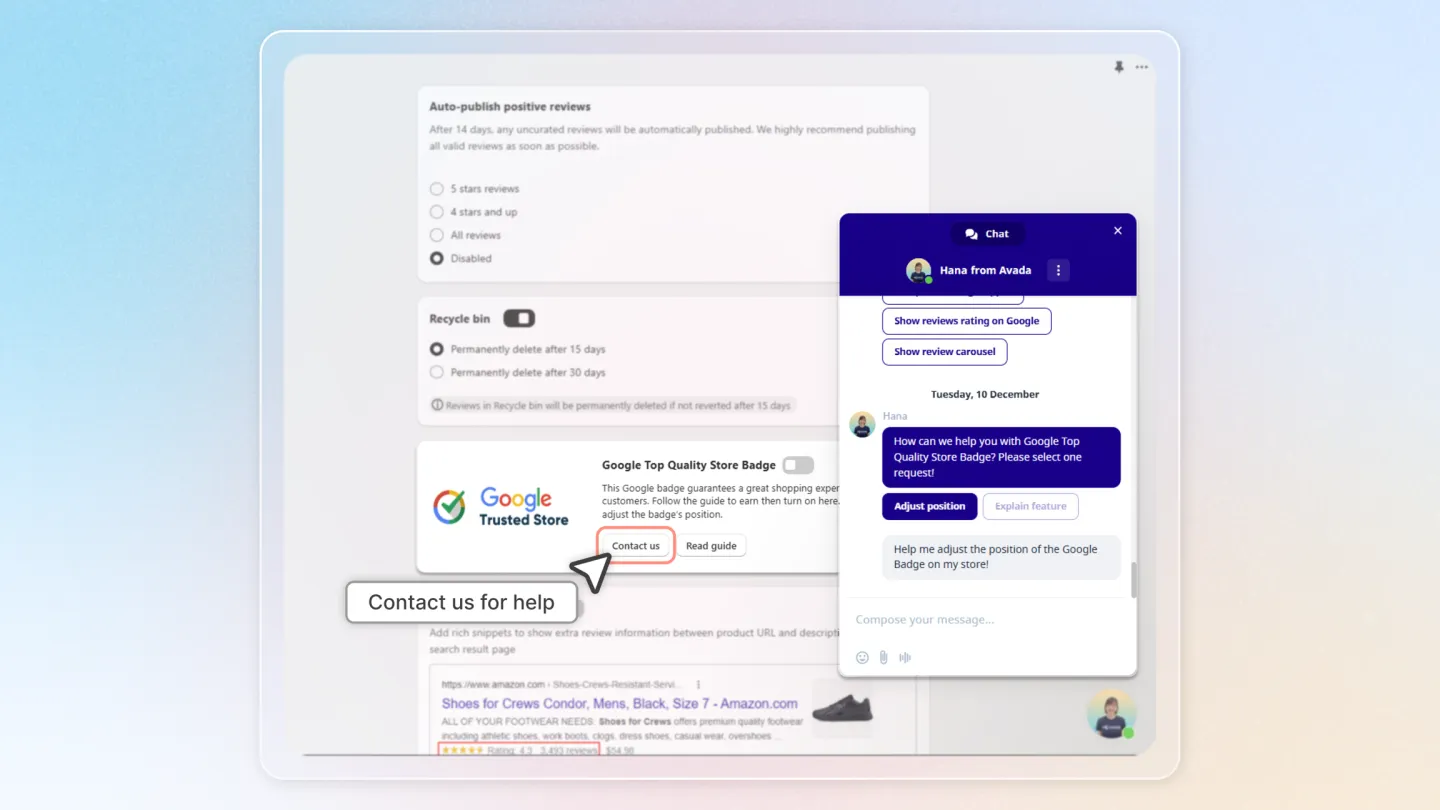Contact us if you need help with this feature