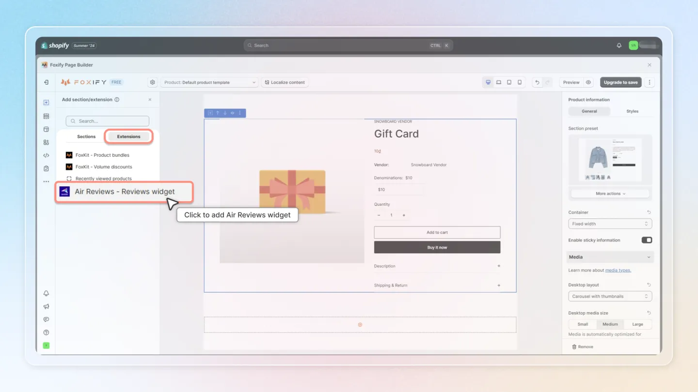 Air Reviews screenshot