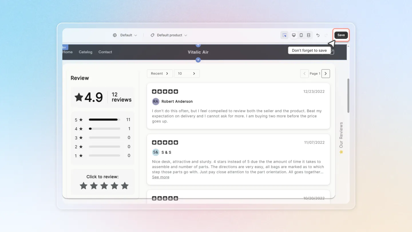 Air Reviews screenshot
