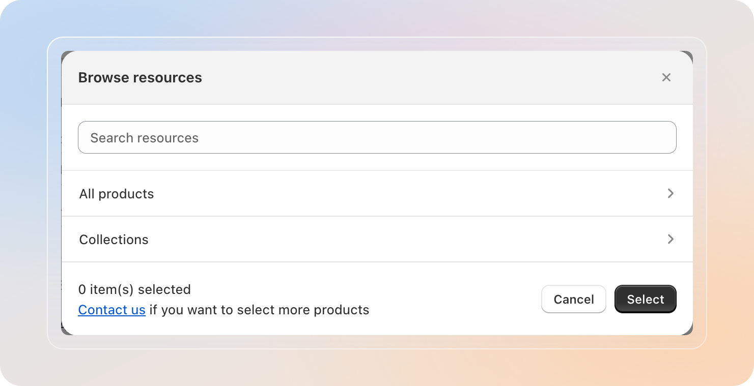 Pick specific products