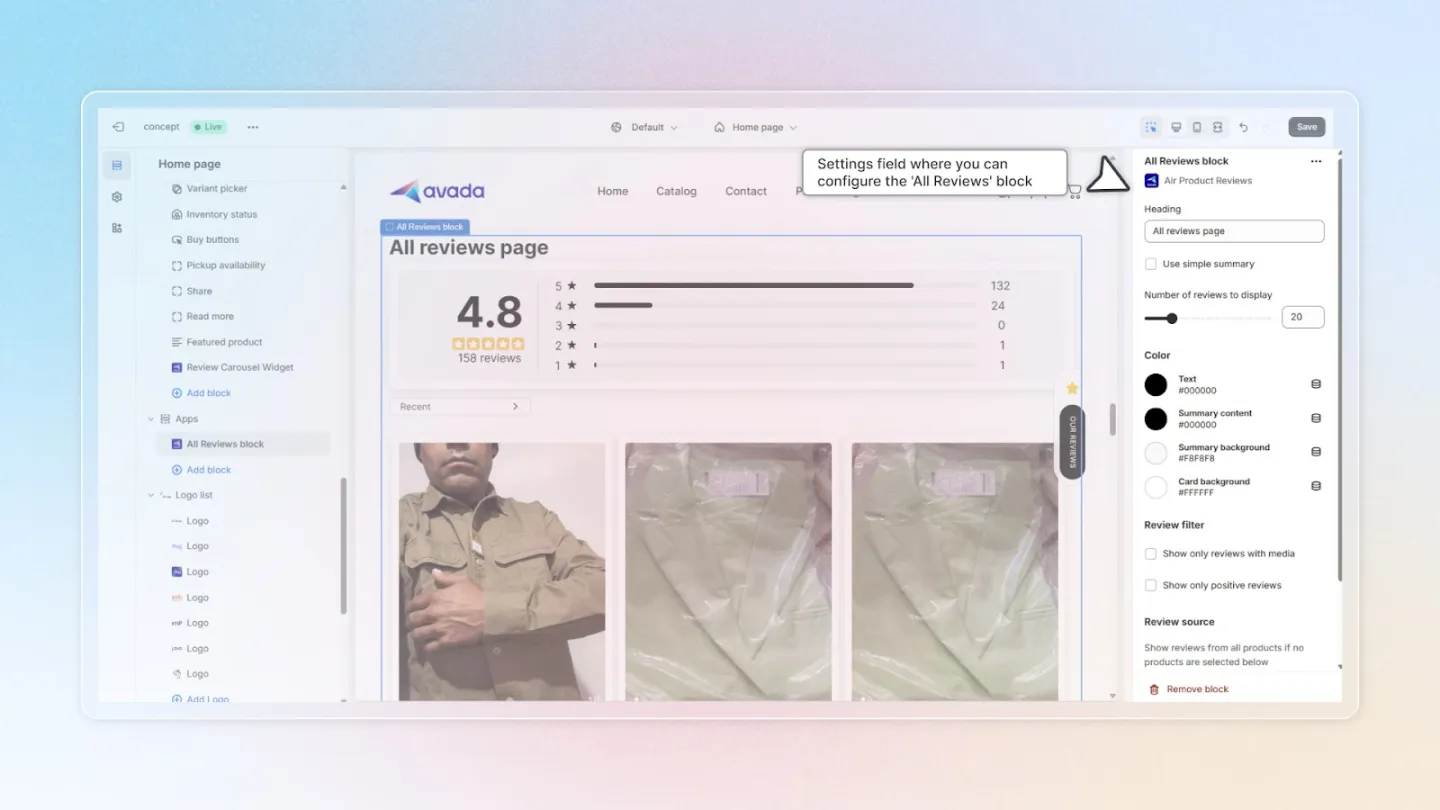 Air Reviews screenshot