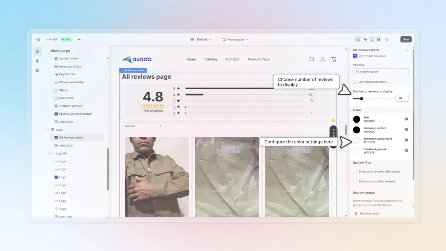 Air Reviews screenshot