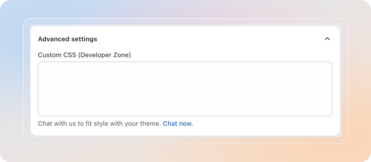 Custom CSS field