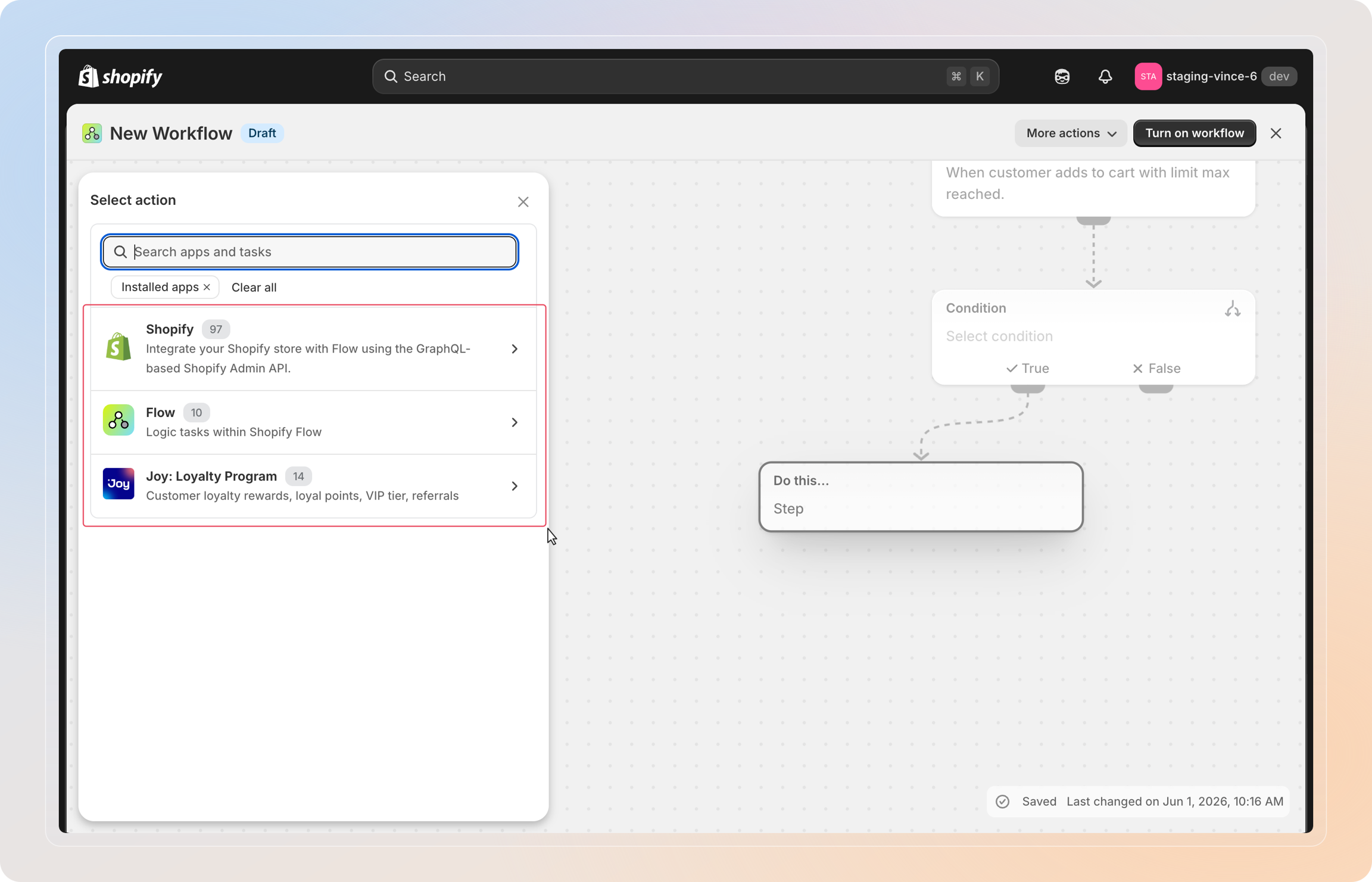 Add an action node