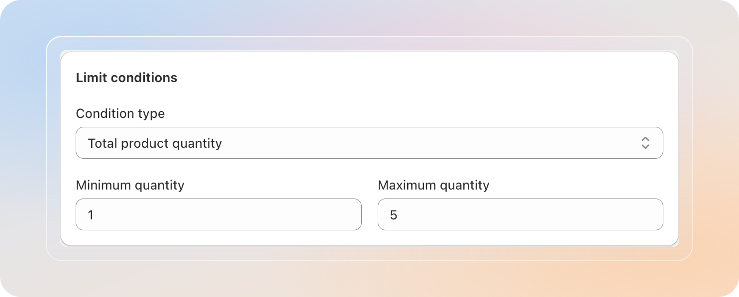 Limit conditions