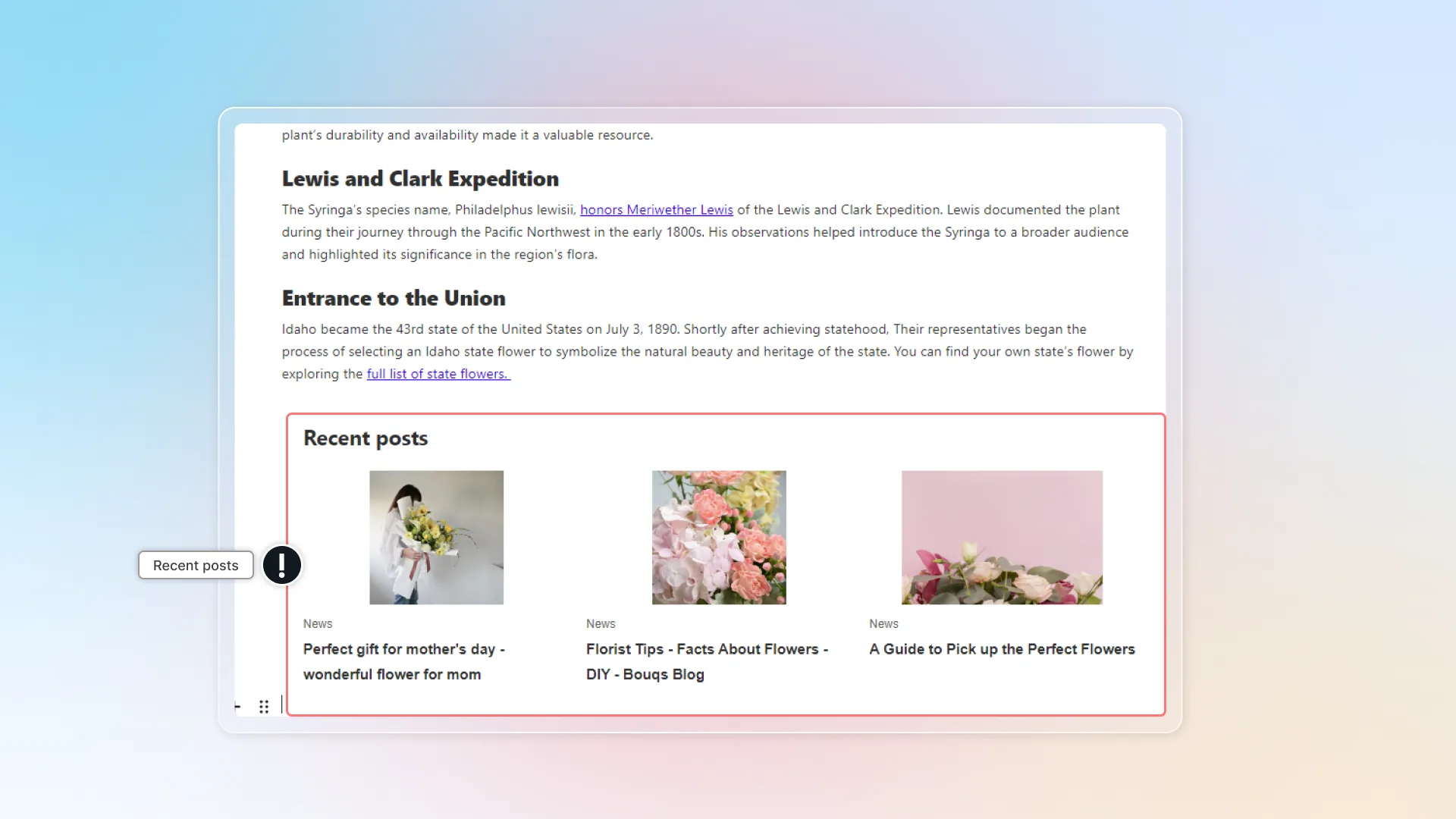Recent posts