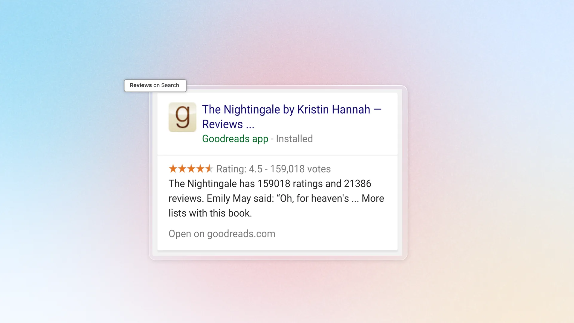 Review: rich results on Search
