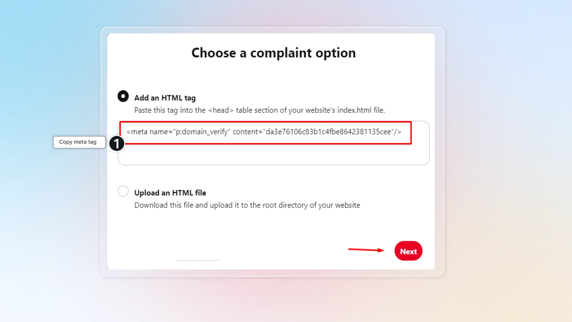 How to verify site on pinterest 2