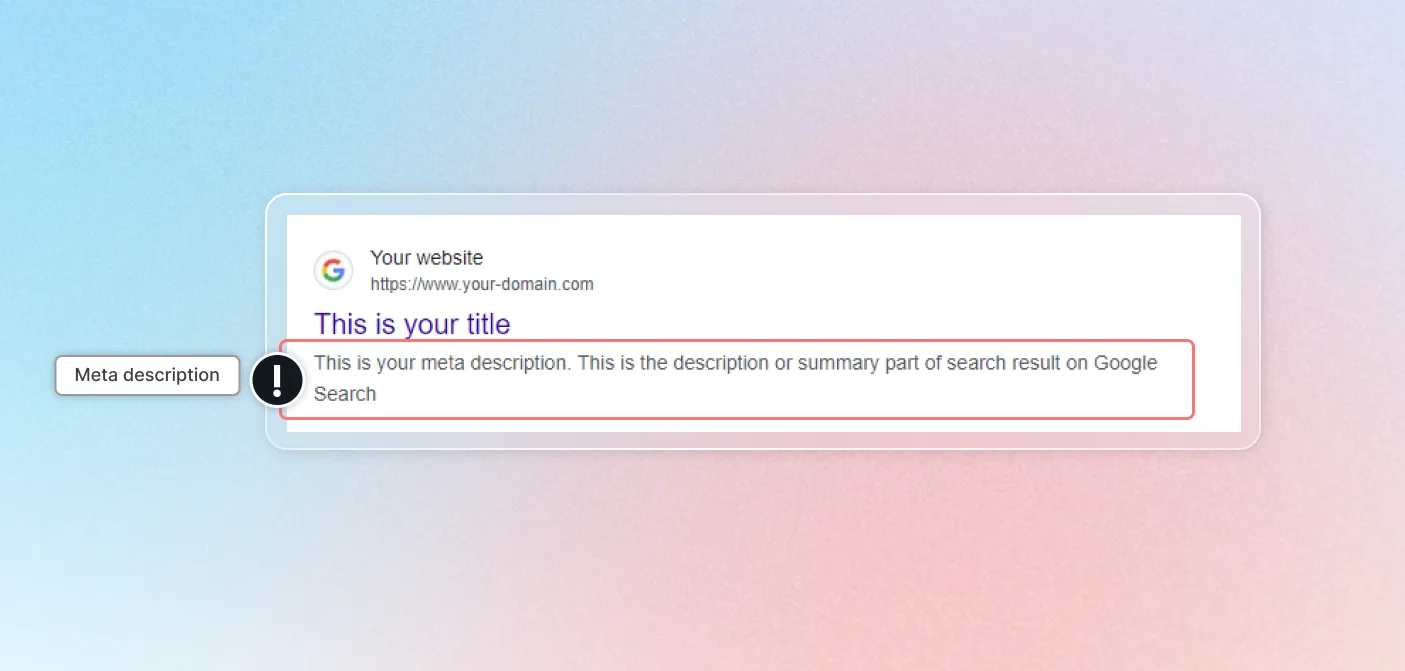 how meta description look like