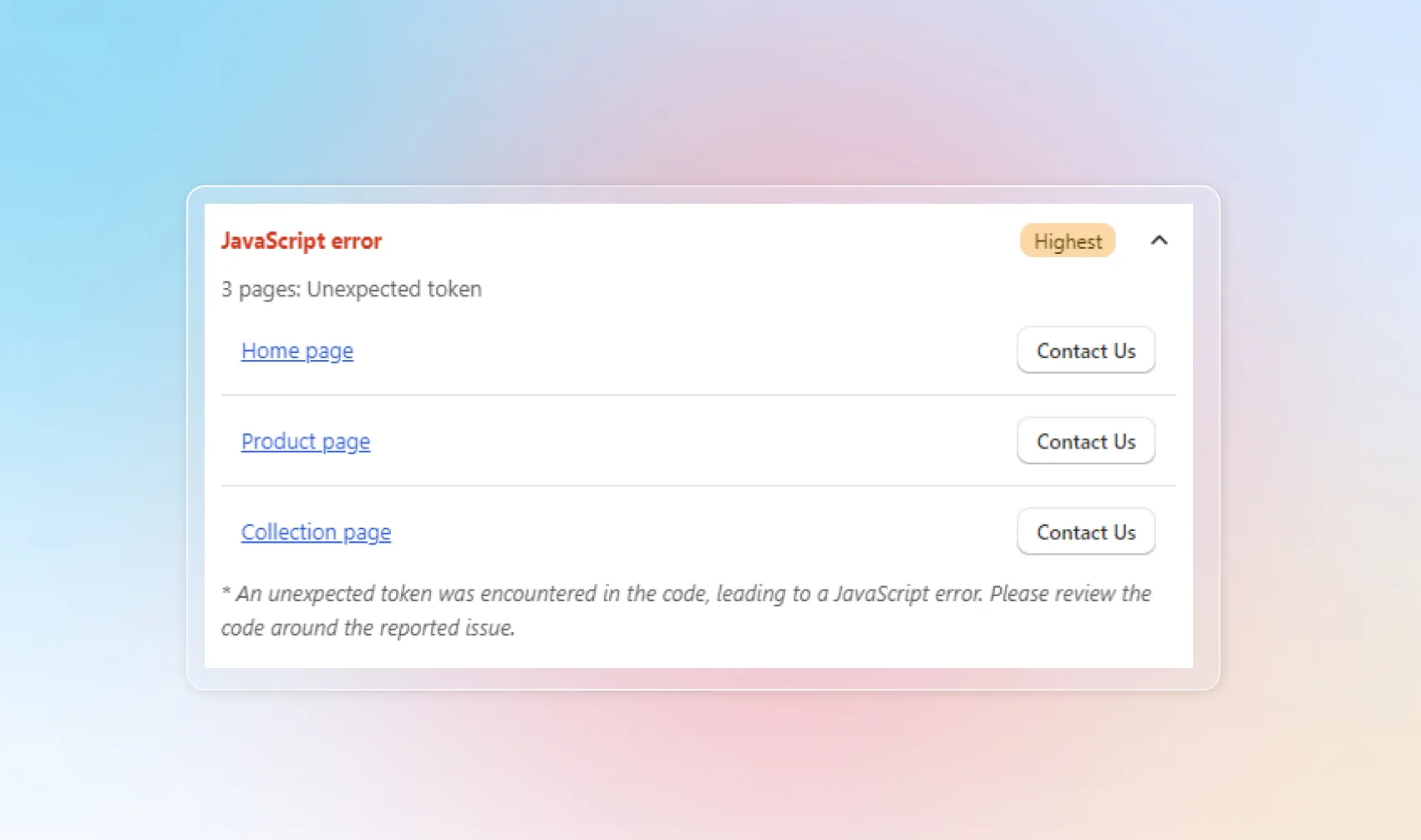 SEO checklist java script