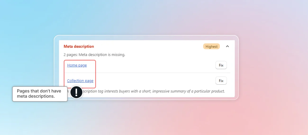 SEO checklist meta description 1