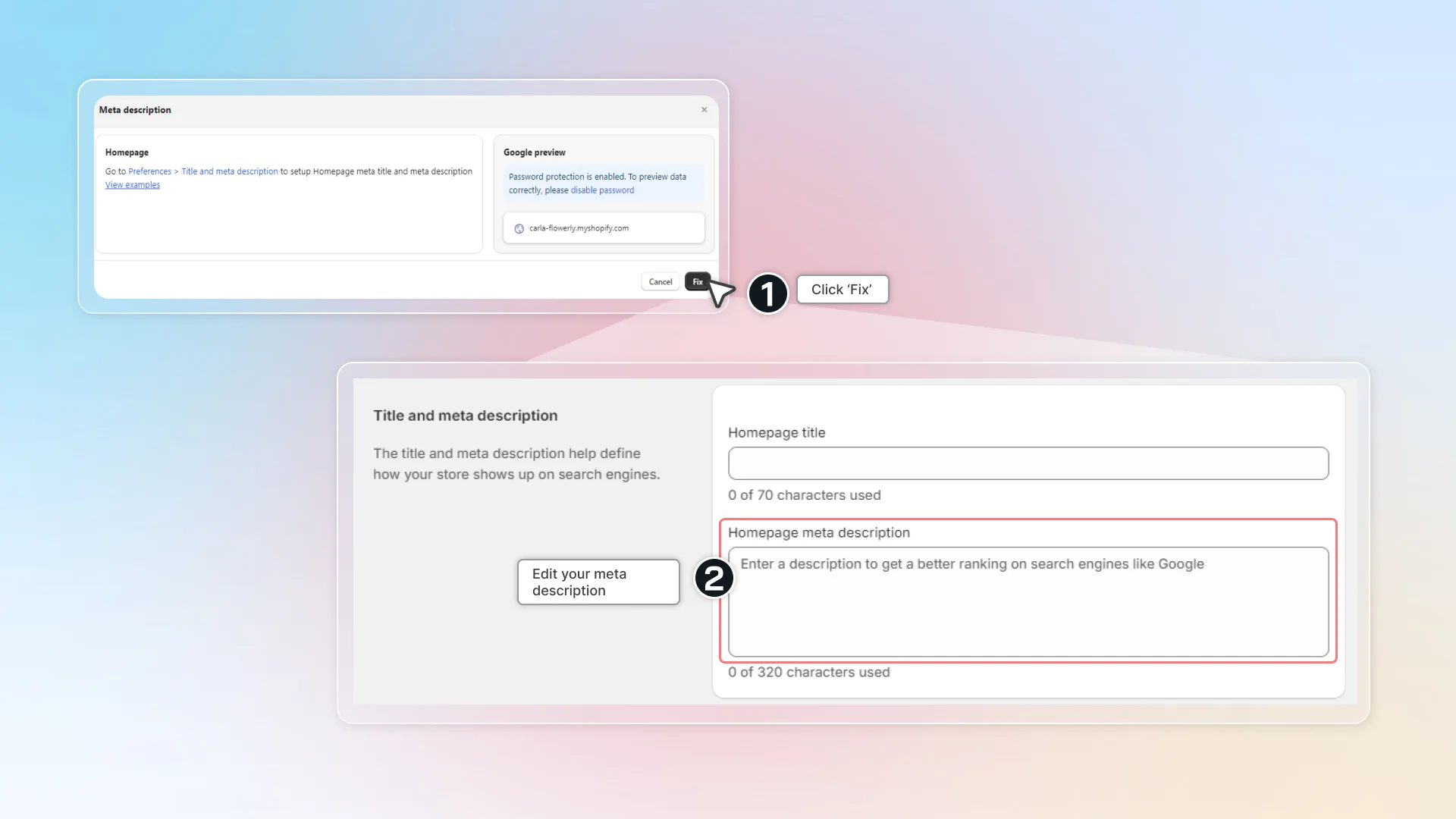 SEO checklist meta description 2