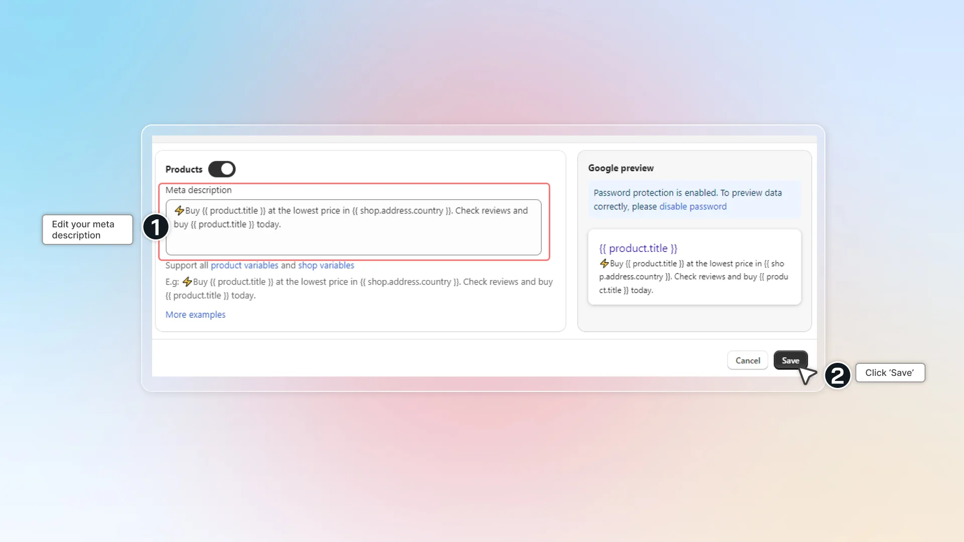 SEO checklist meta description 3