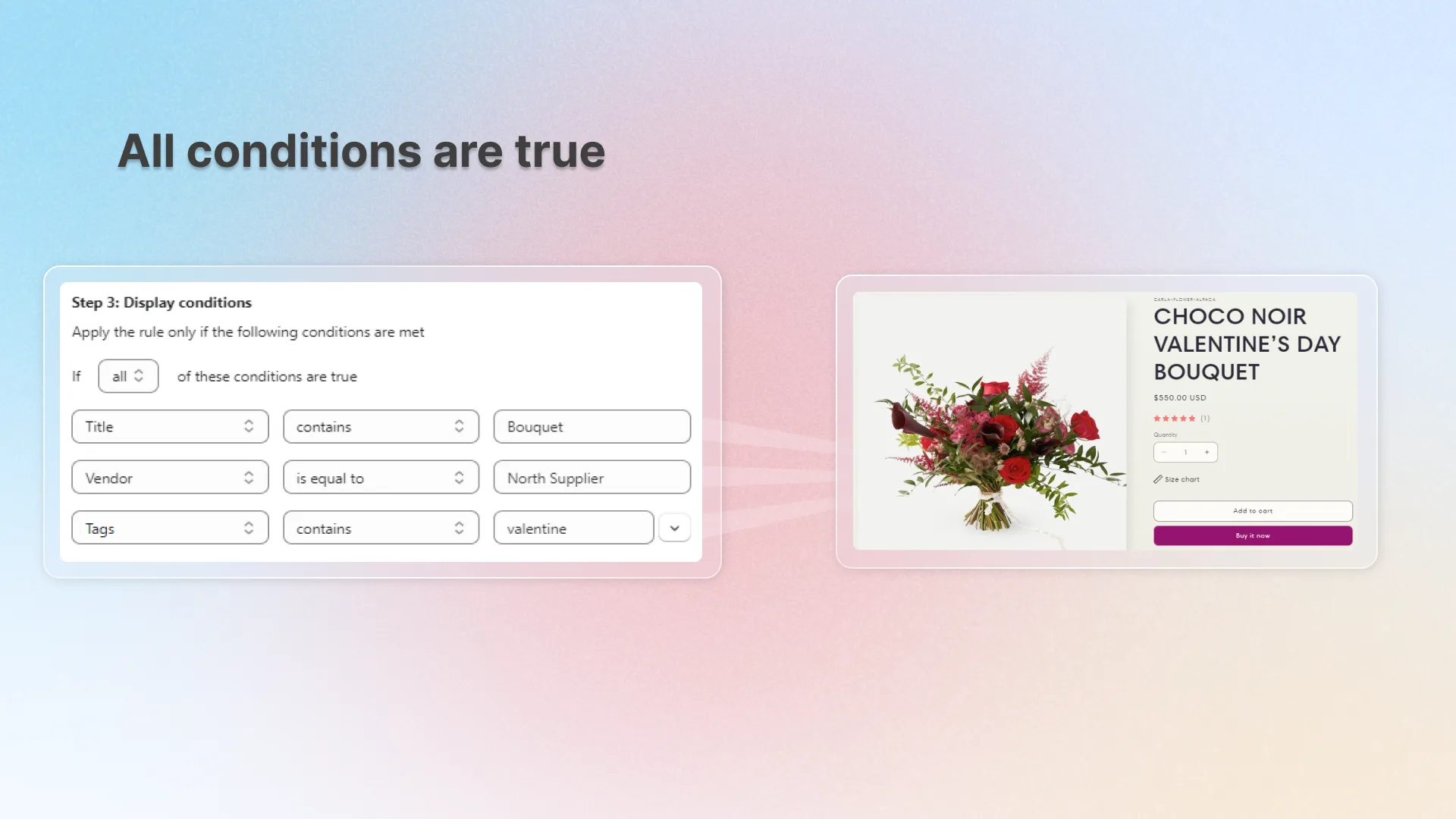 How AND conditions work in meta tags rules