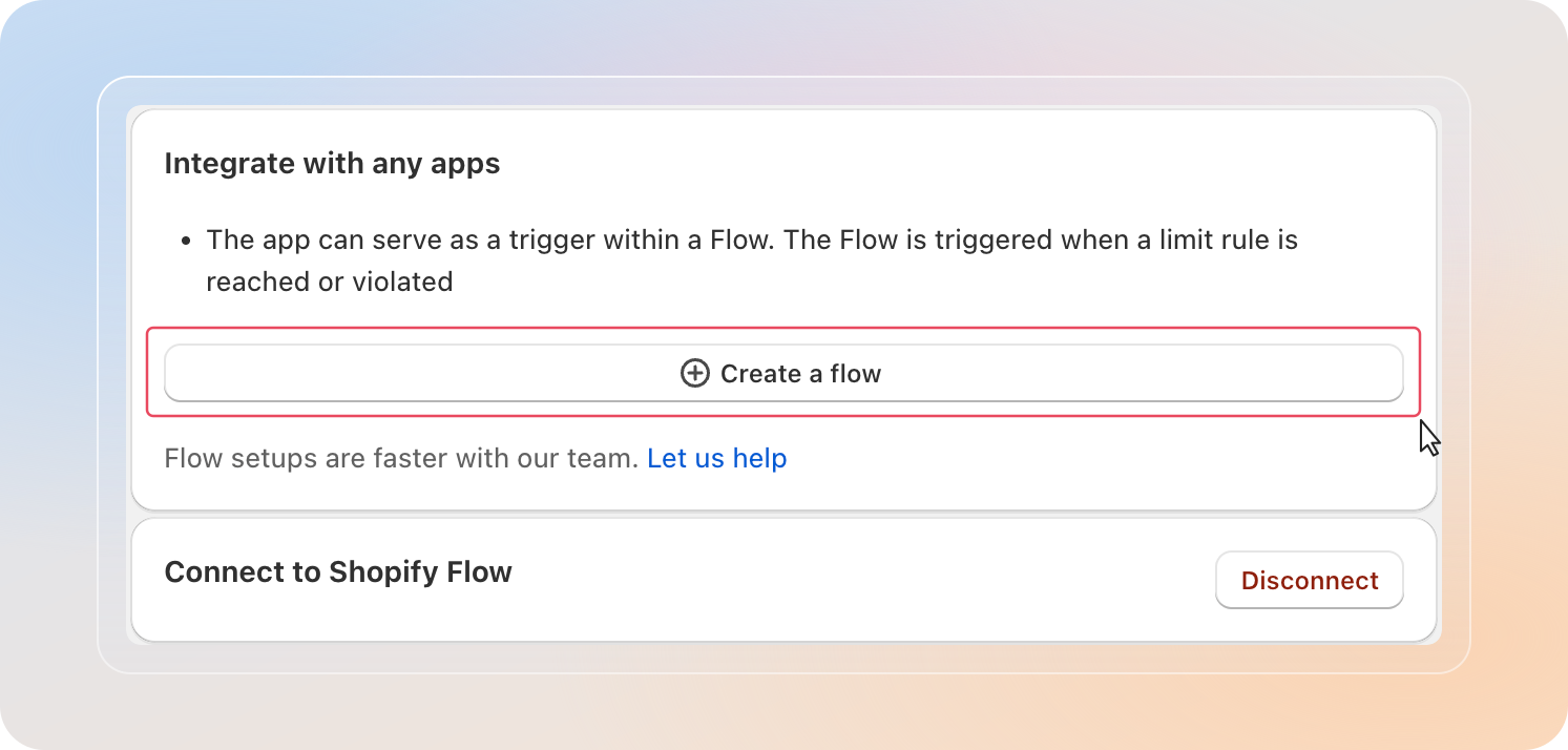 Create a flow from Avada Order Limit