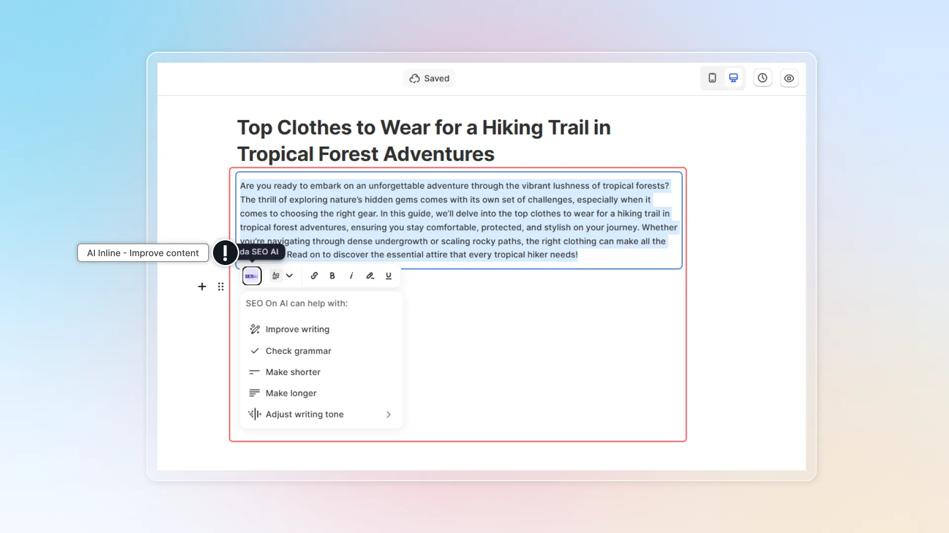 AI Inline — Improve