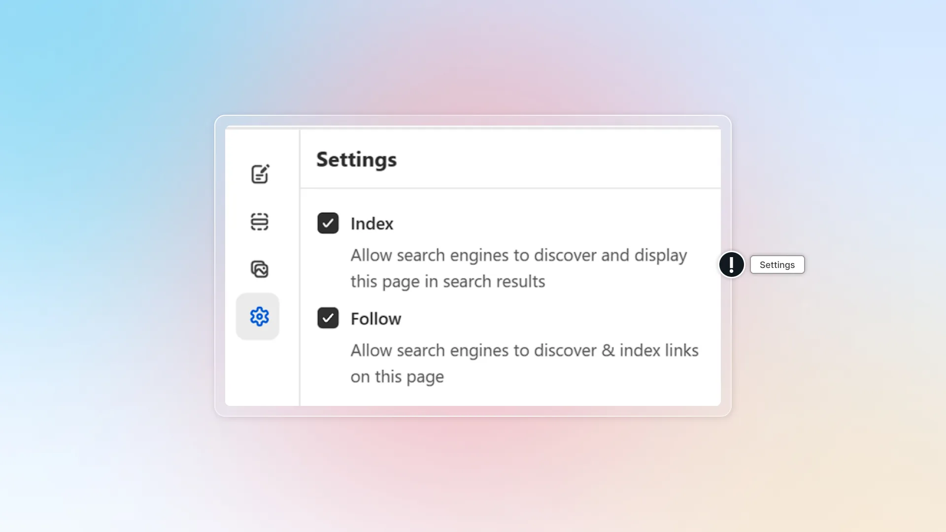 Blog post search settings
