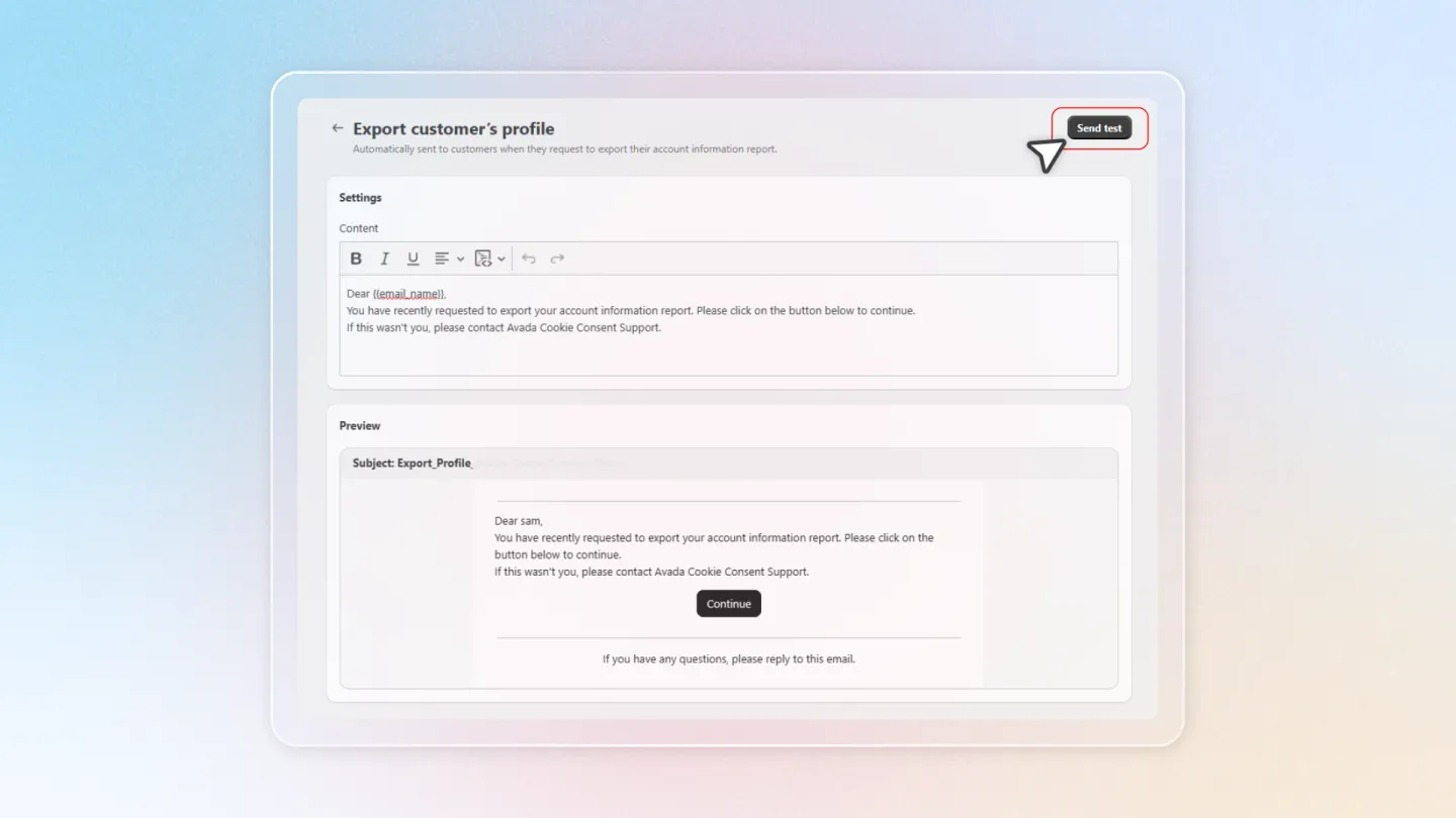 Preview email