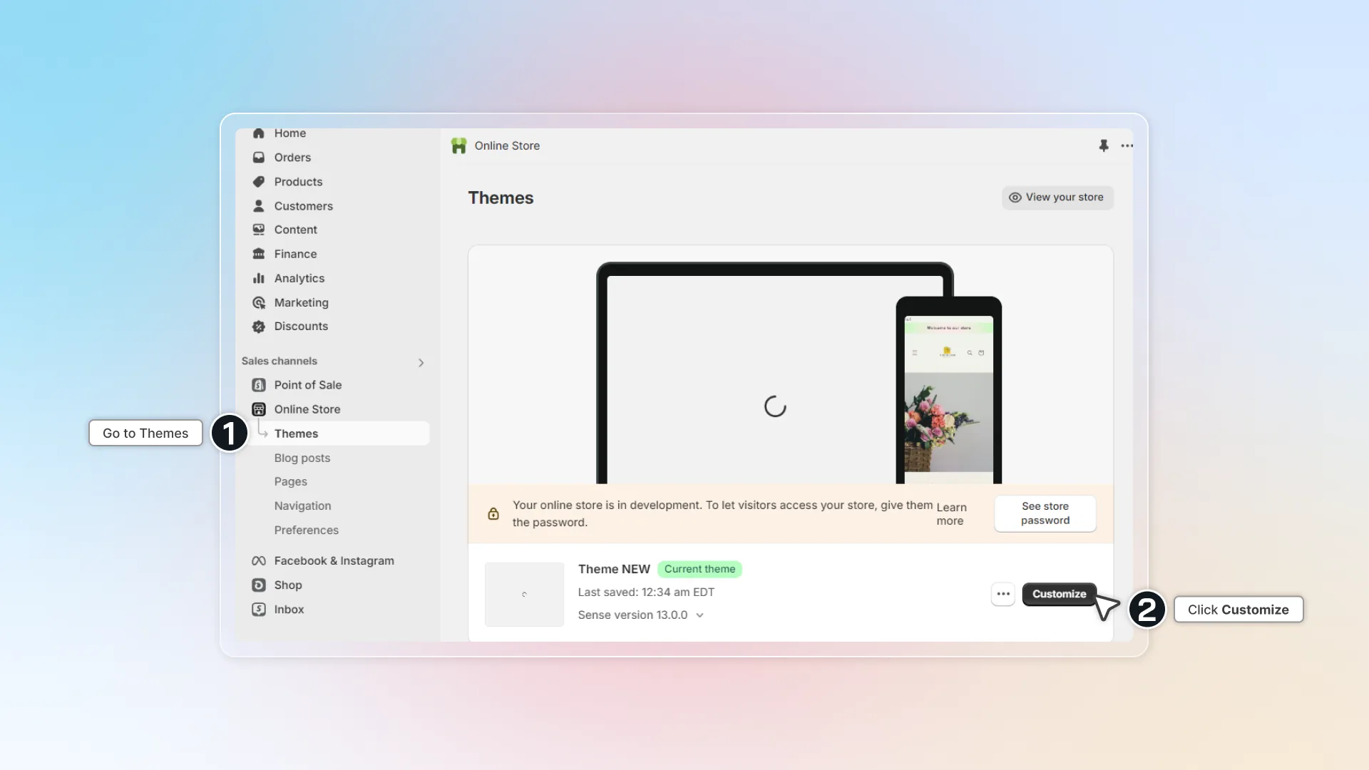 Customize themes
