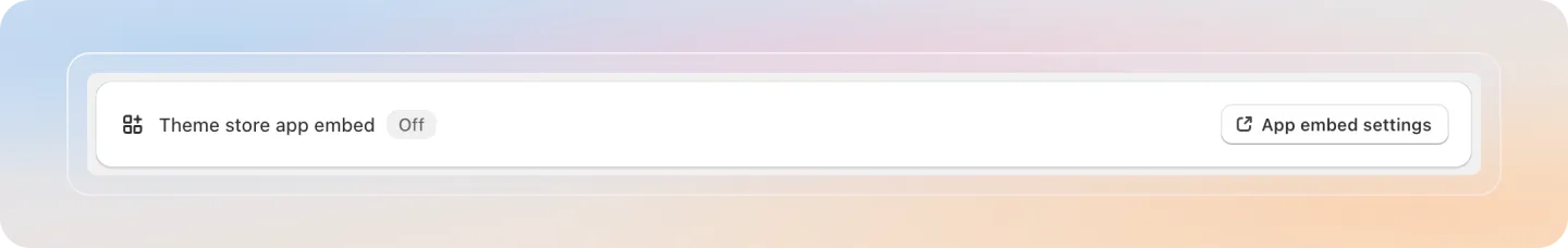 App embed status block