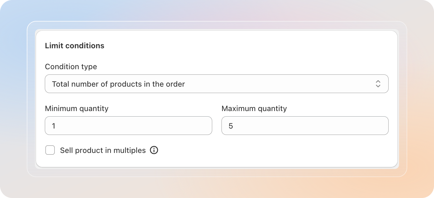 Limit conditions