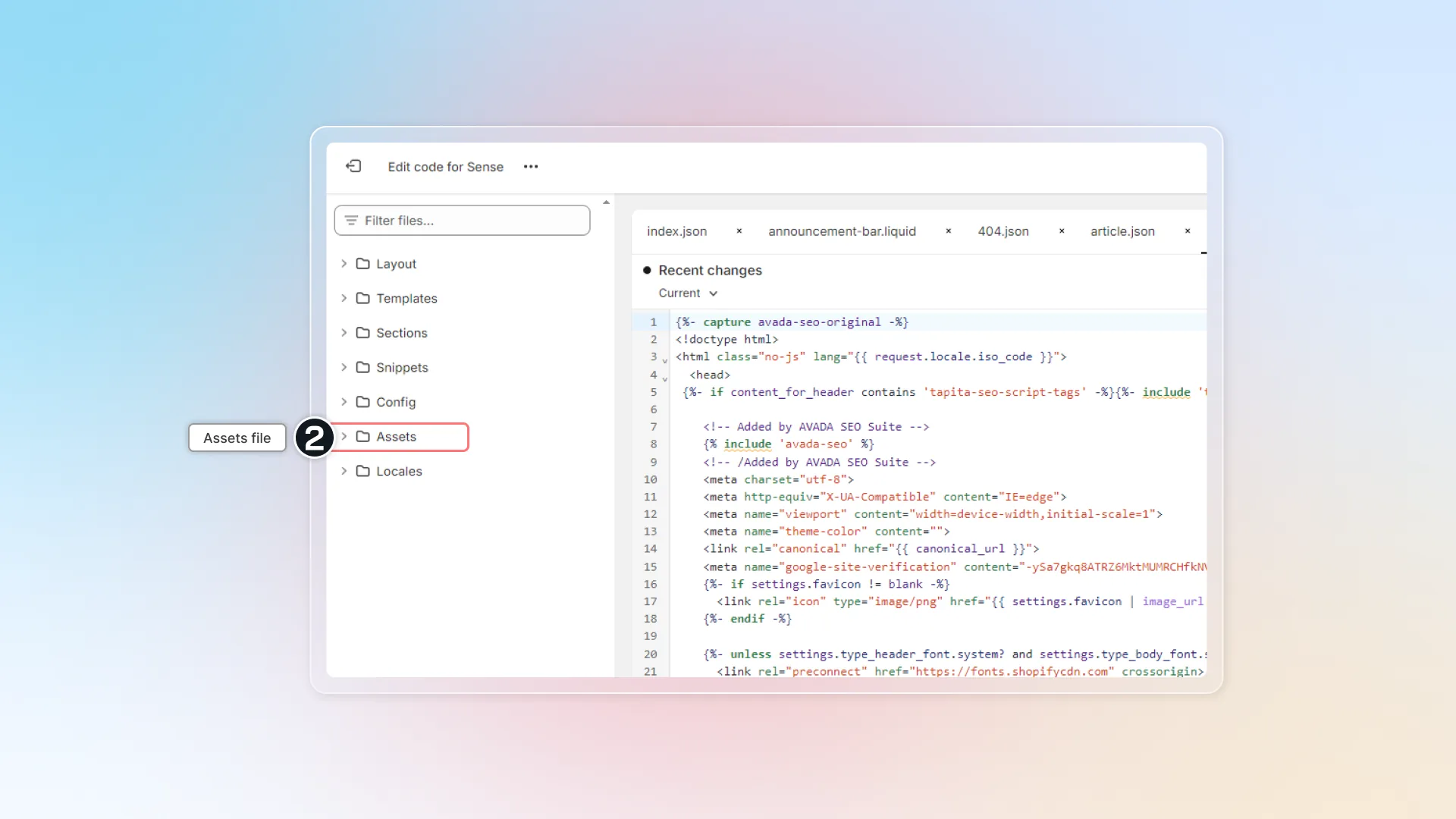 Find asset file in code