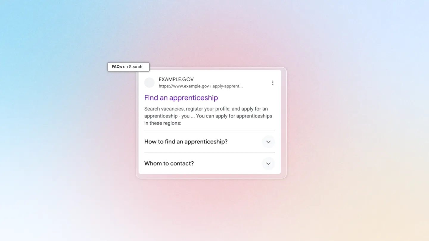 how FAQ are listed as rich results