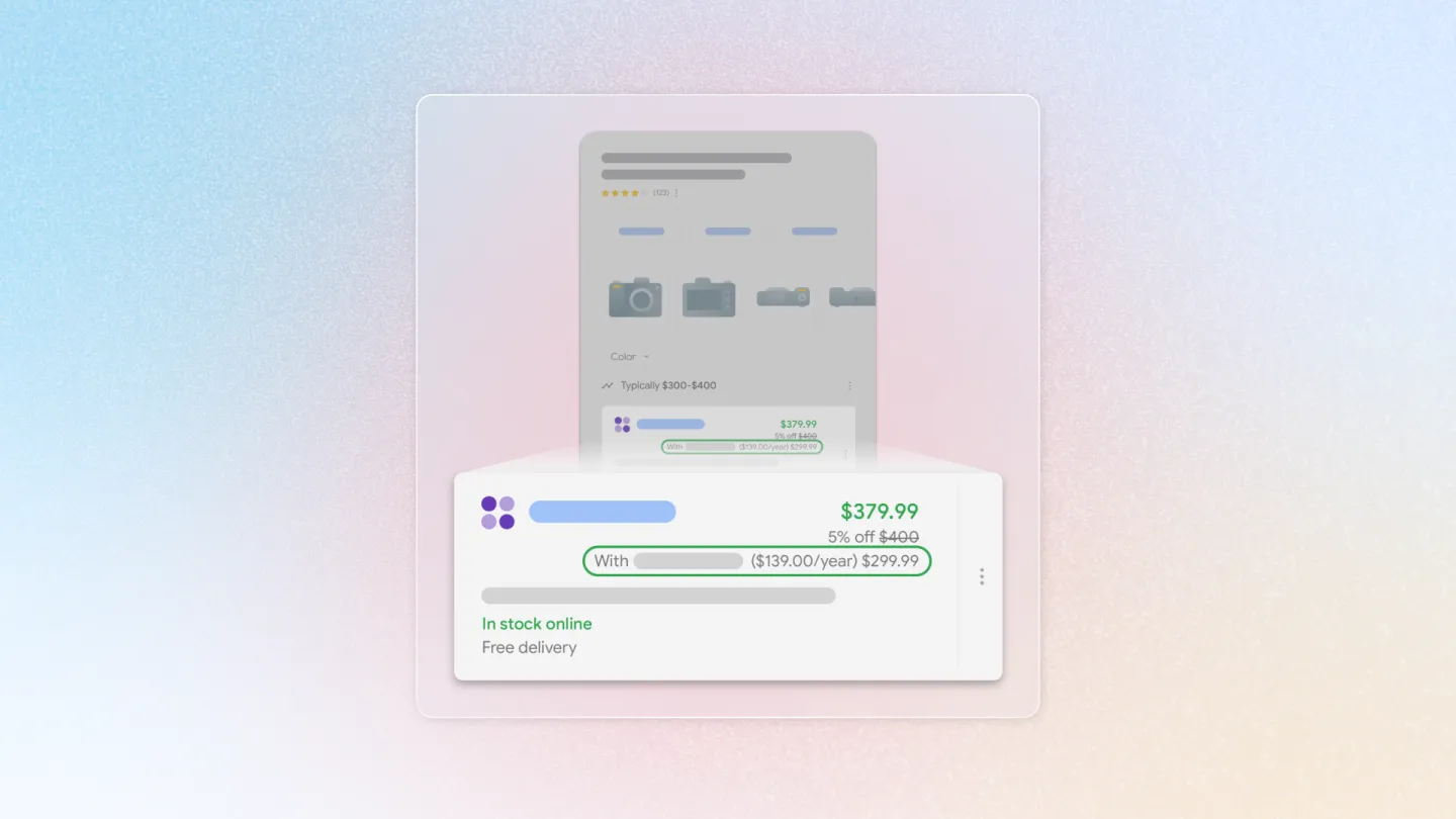 How a loyalty program appears as a rich result on Google Shopping