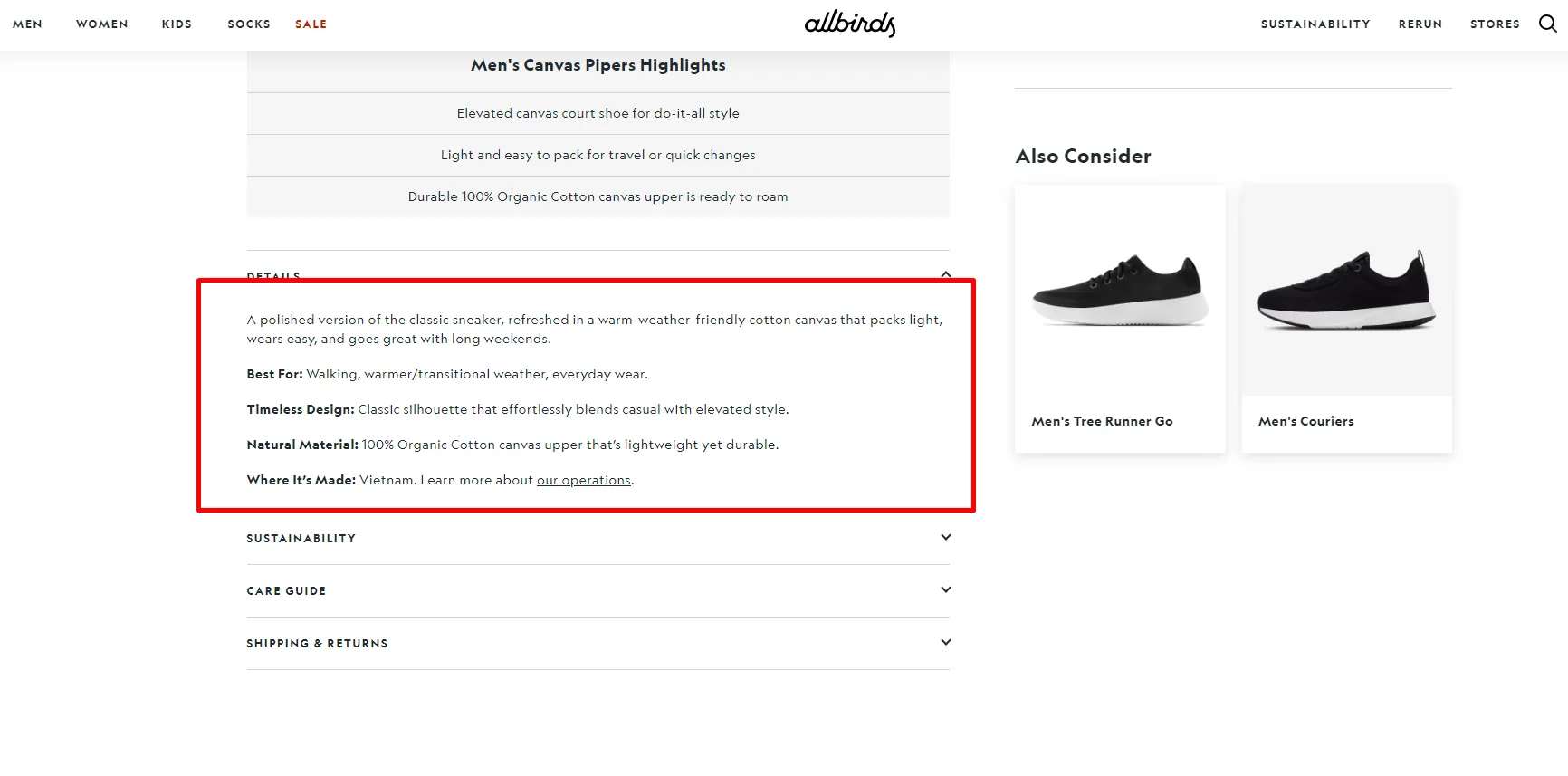 Format your description for easy scanning