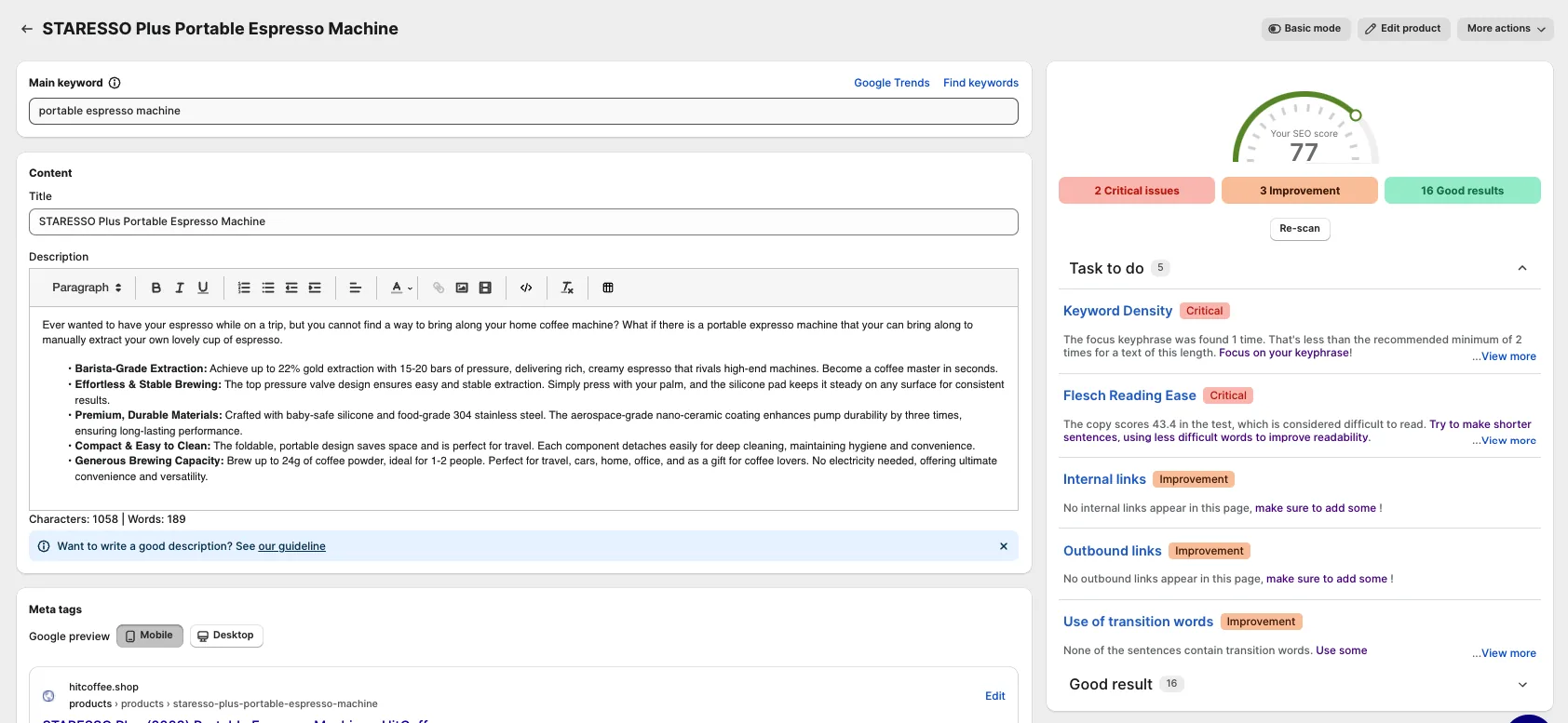 Improve internal, and outbound links