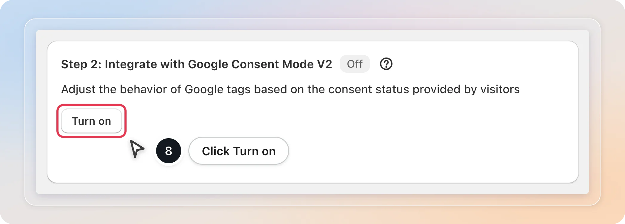 Turn on Google Consent Mode V2