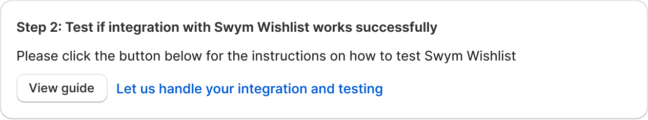 Test Swym Wishlist integration