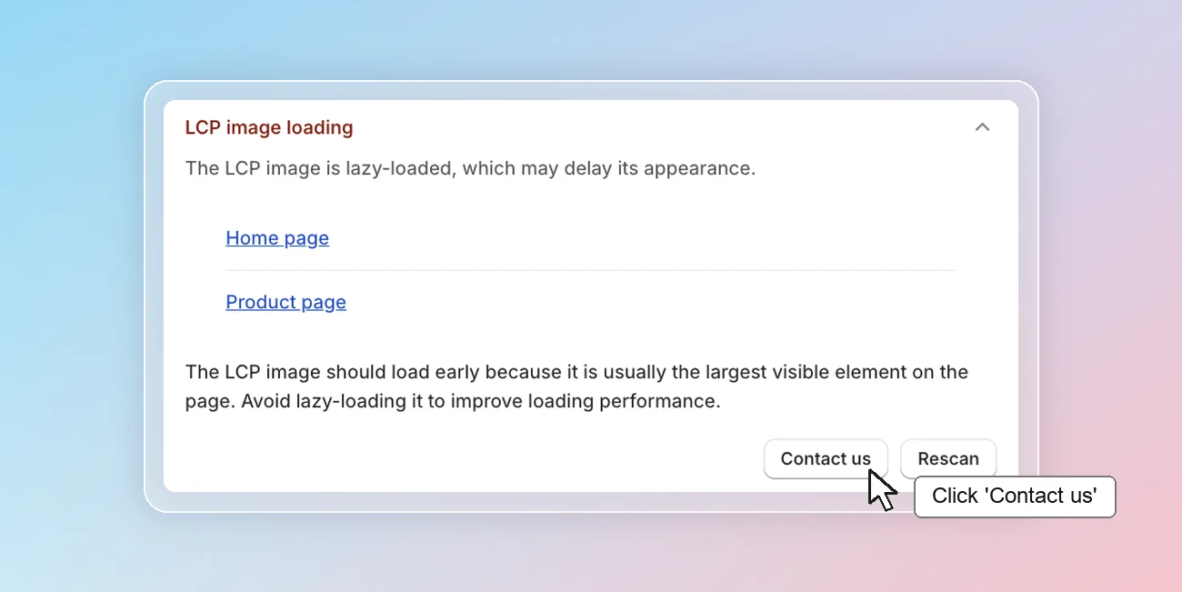 SEO checklist - LCP image loading