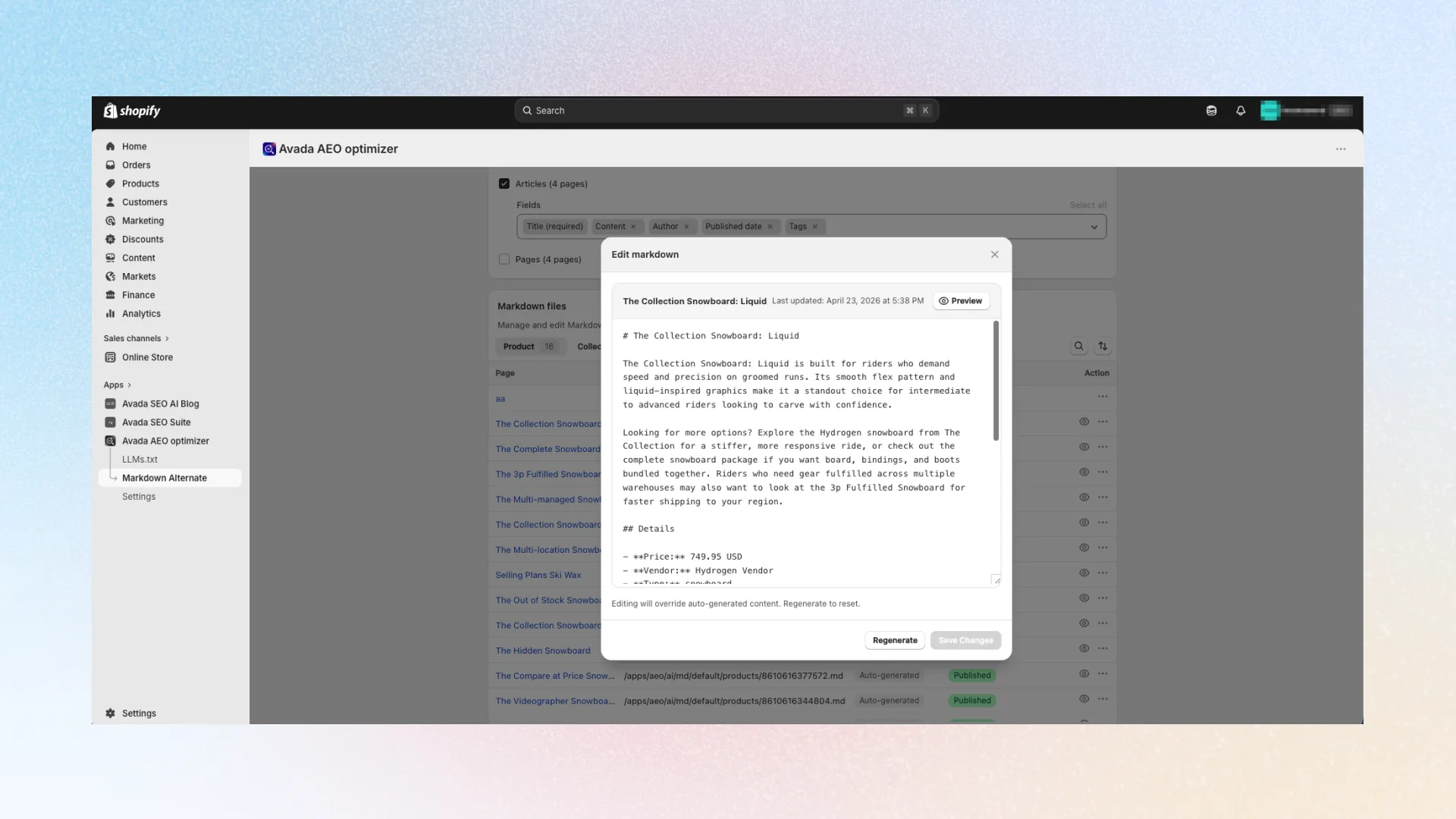 Edit Markdown — live preview