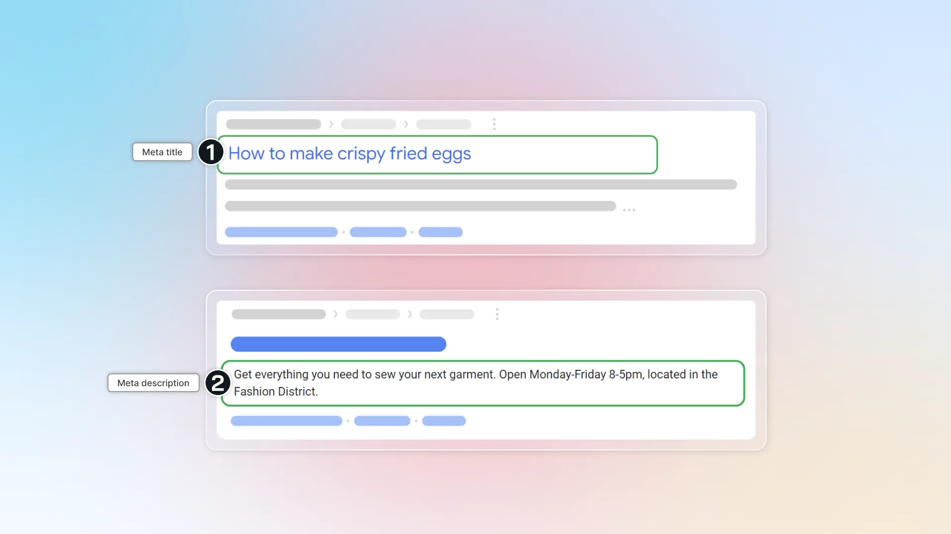 Search appearance of blog