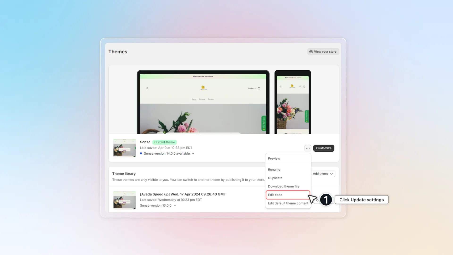 SEO find asset file in edit code of theme