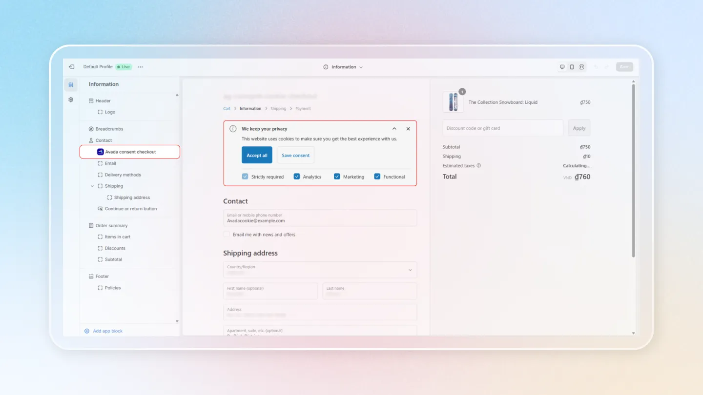 Configure banner settings