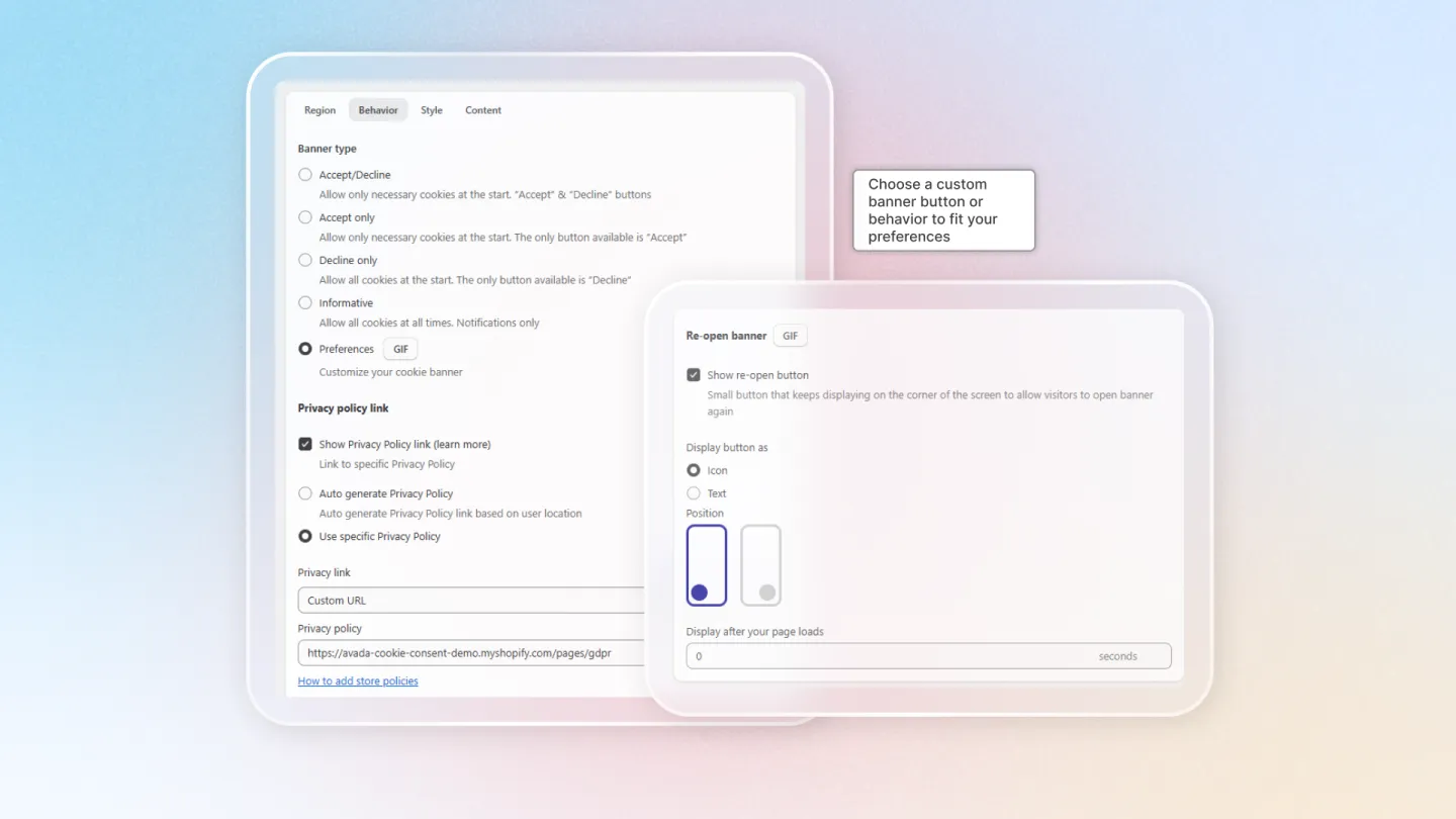 Adjust banner behavior