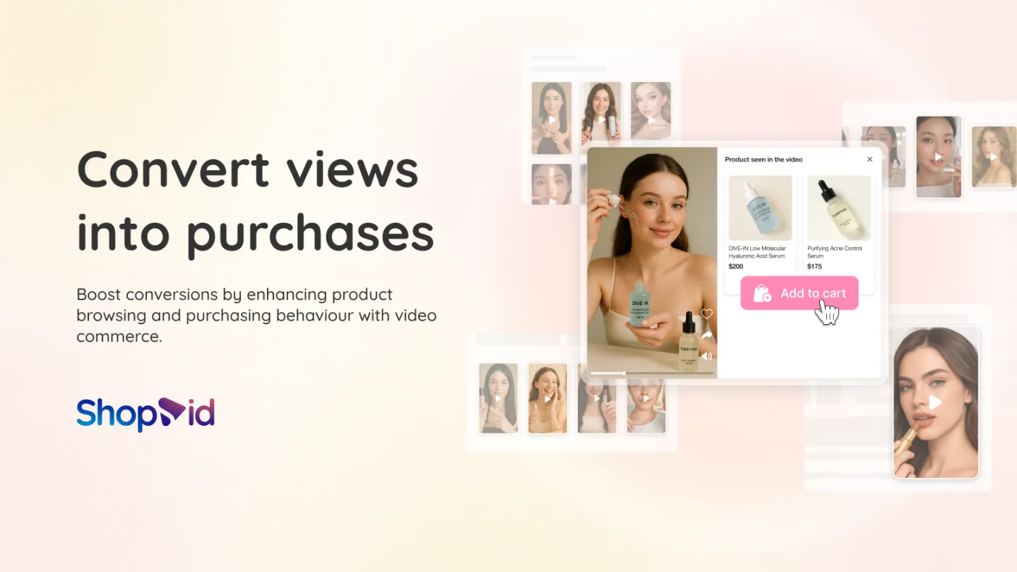 Shopvid shoppable videos on a storefront