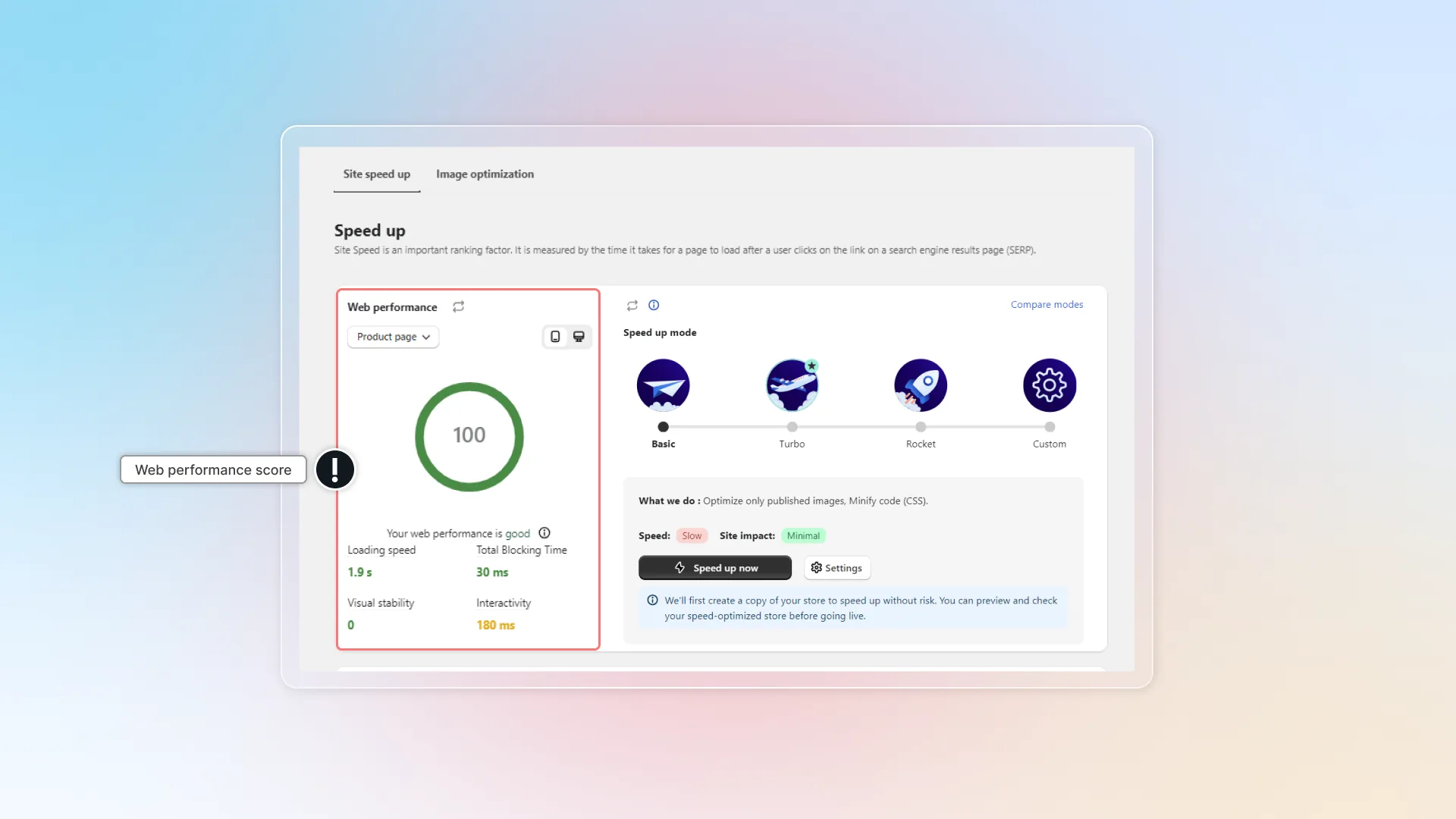 Speed up web performance
