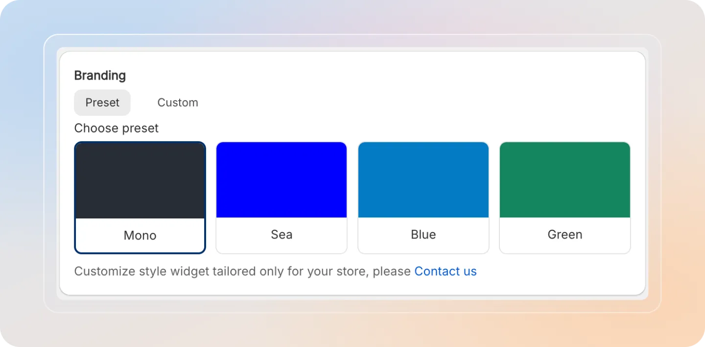 Branding theme options