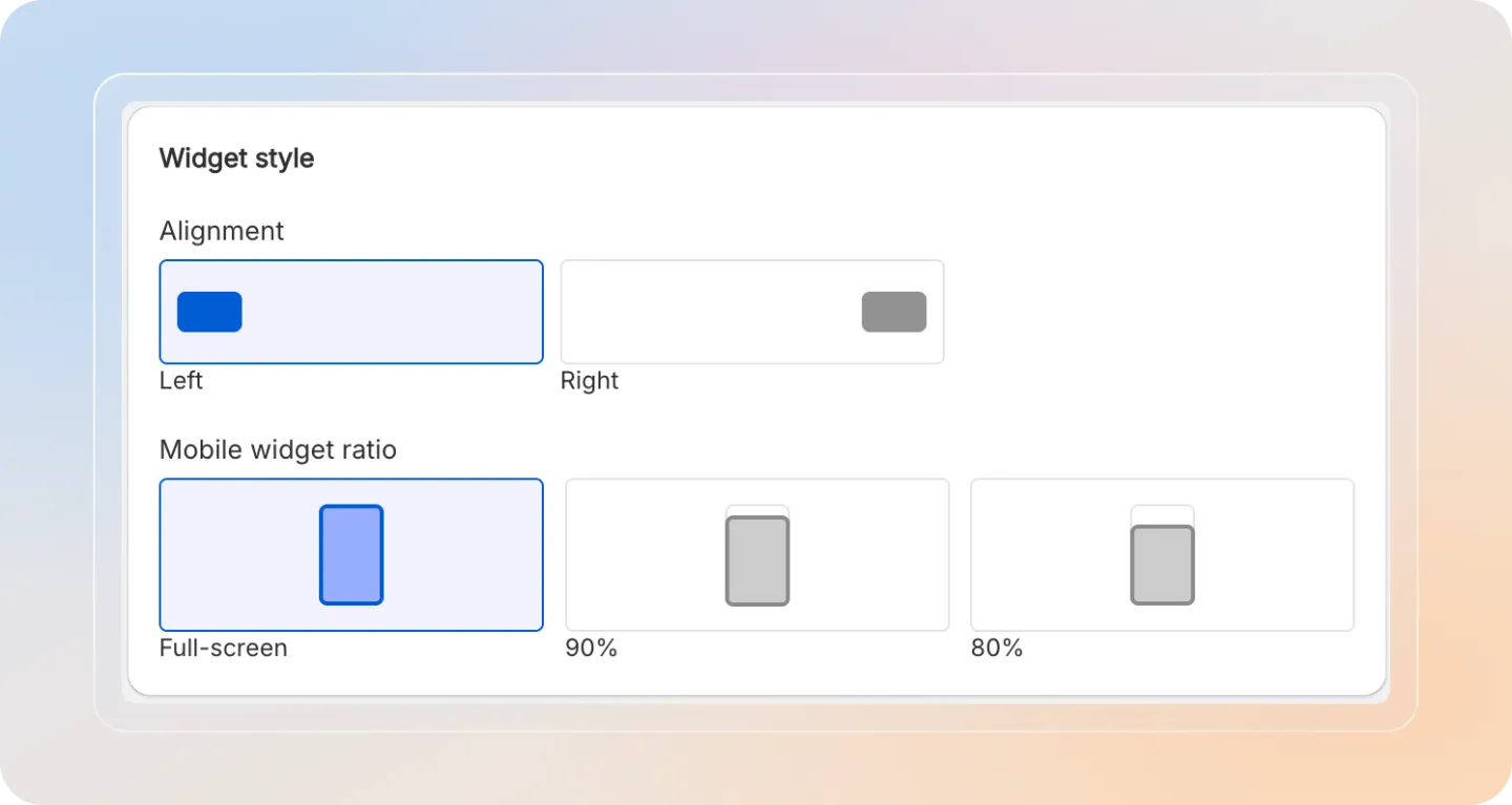 Widget style settings