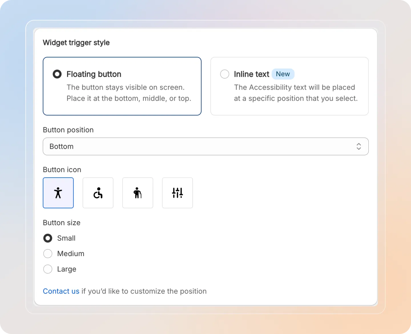 Floating button trigger mode